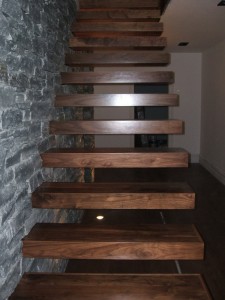 Feature Interior Wall with Floating Stairs     